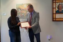 Student Recieving Award